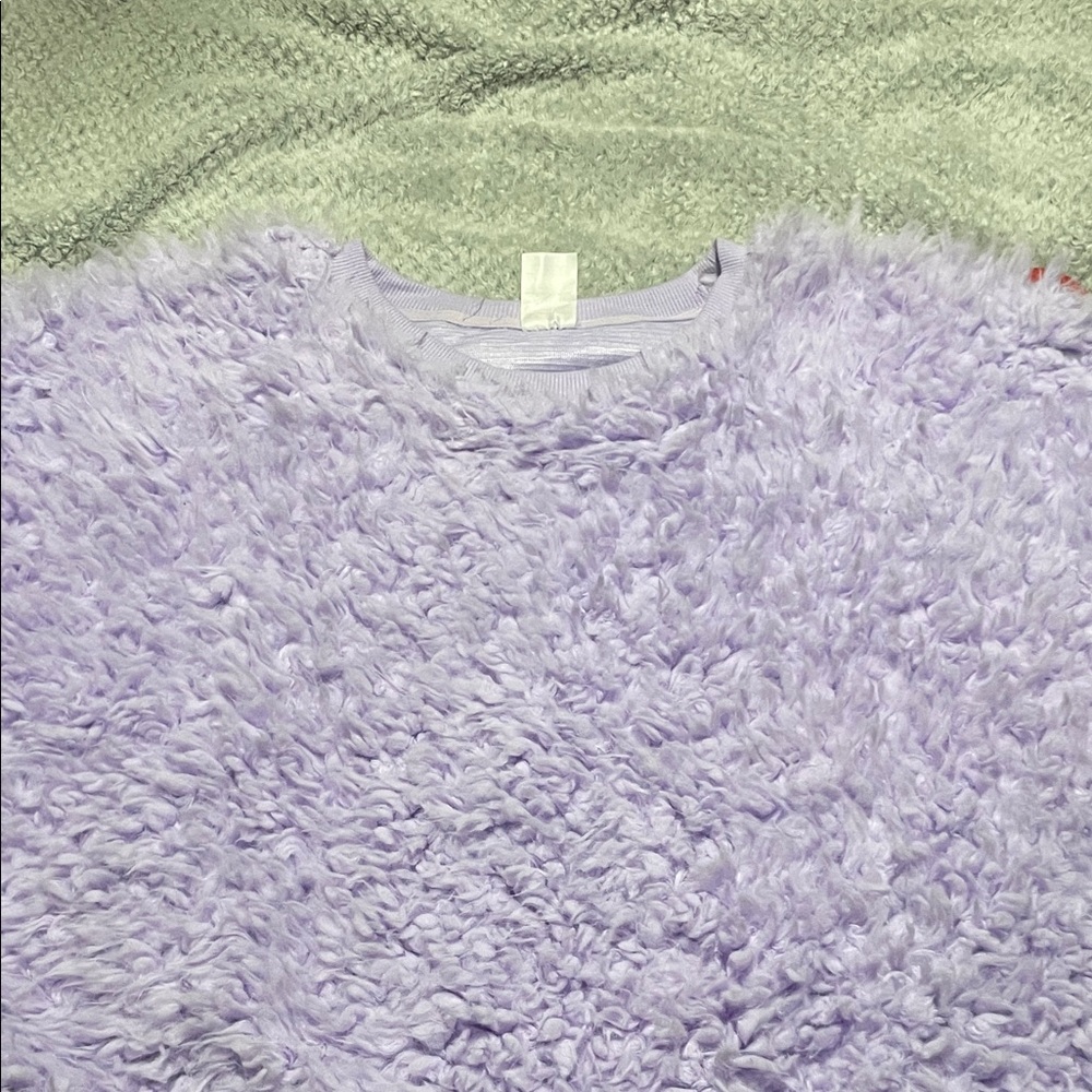 No Boundaries Lavender Fuzzy Crop Top